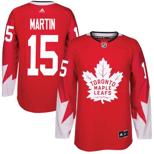 2017 NHL Toronto Maple Leafs Men #15 Matt Martin red jersey